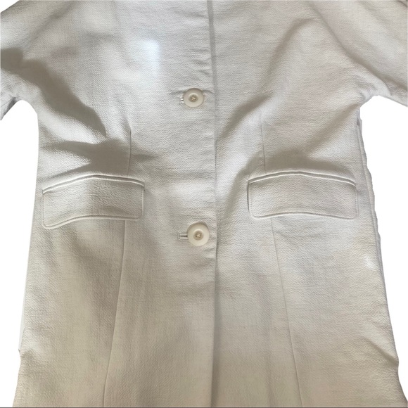 Free People White Textured Vegan Leather Button Down Car Coat S - Picture 5 of 13